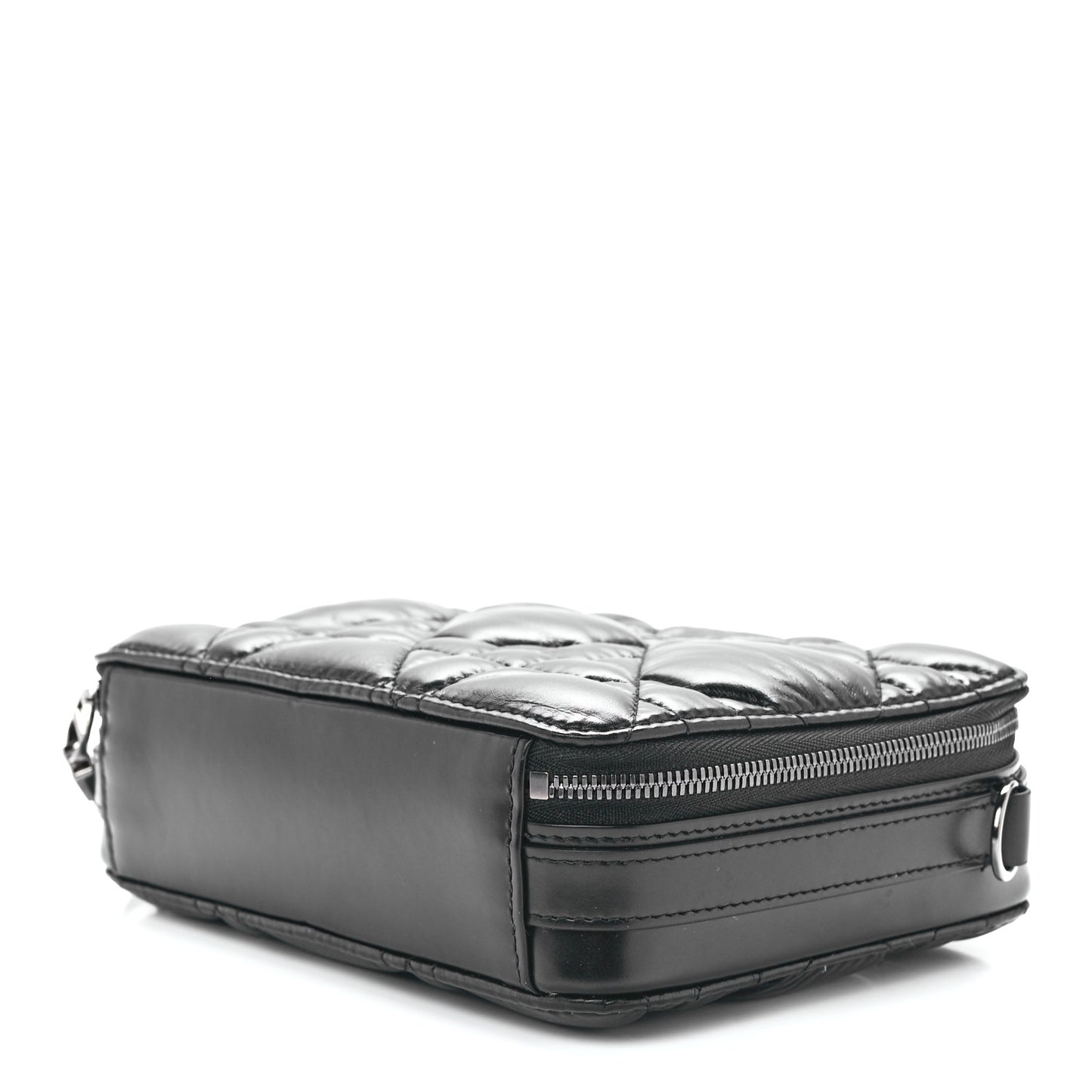 Calfskin Macrocannage Caro Box Bag Black