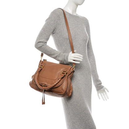 Chloe Calfskin Medium Marcie Satchel Tan 2 of 7