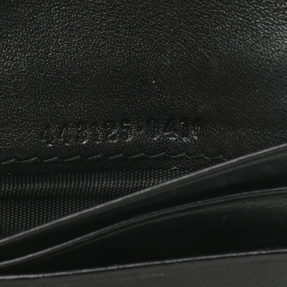 Gucci Calfskin Matelasse GG Marmont Card Case Black White 7 of 8