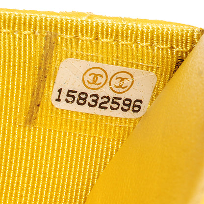 Chanel Lambskin Quilted Wallet On Chain WOC Yellow 7 of 7