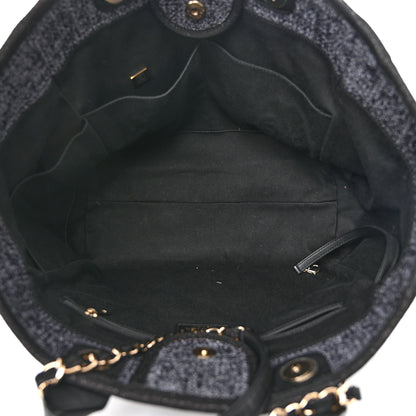Chanel Lurex Boucle Medium Deauville Tote Black 4 of 9