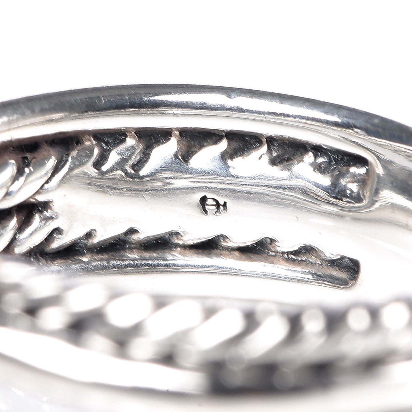 Sterling Silver 18K Yellow Gold 6mm X Crossover Ring 50 5.5
