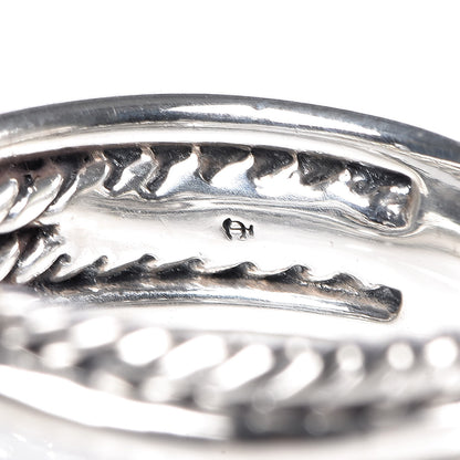 David Yurman Sterling Silver 18K Yellow Gold 6mm X Crossover Ring 50 5.5 5 of 5