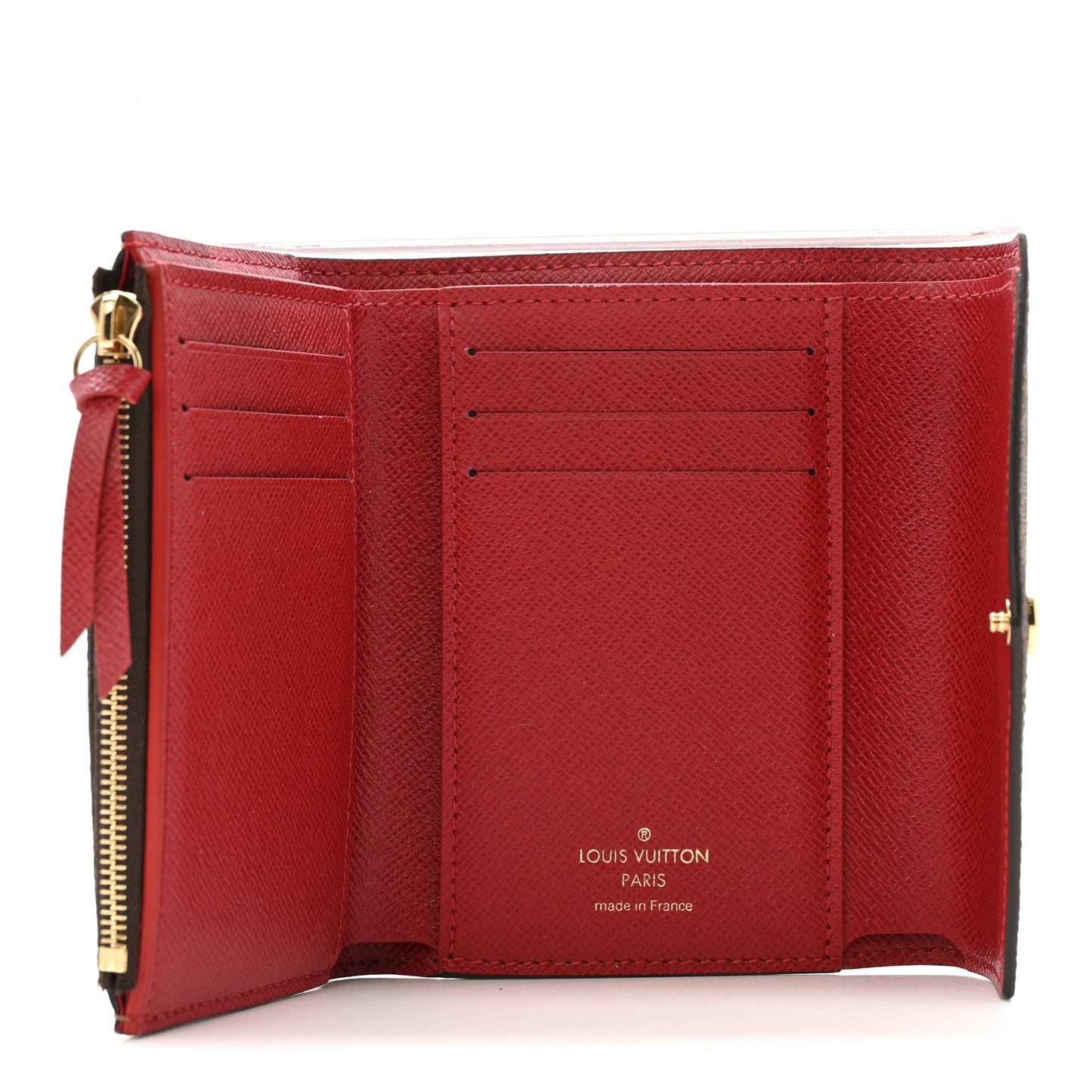 Damier Ebene Victorine Wallet Red