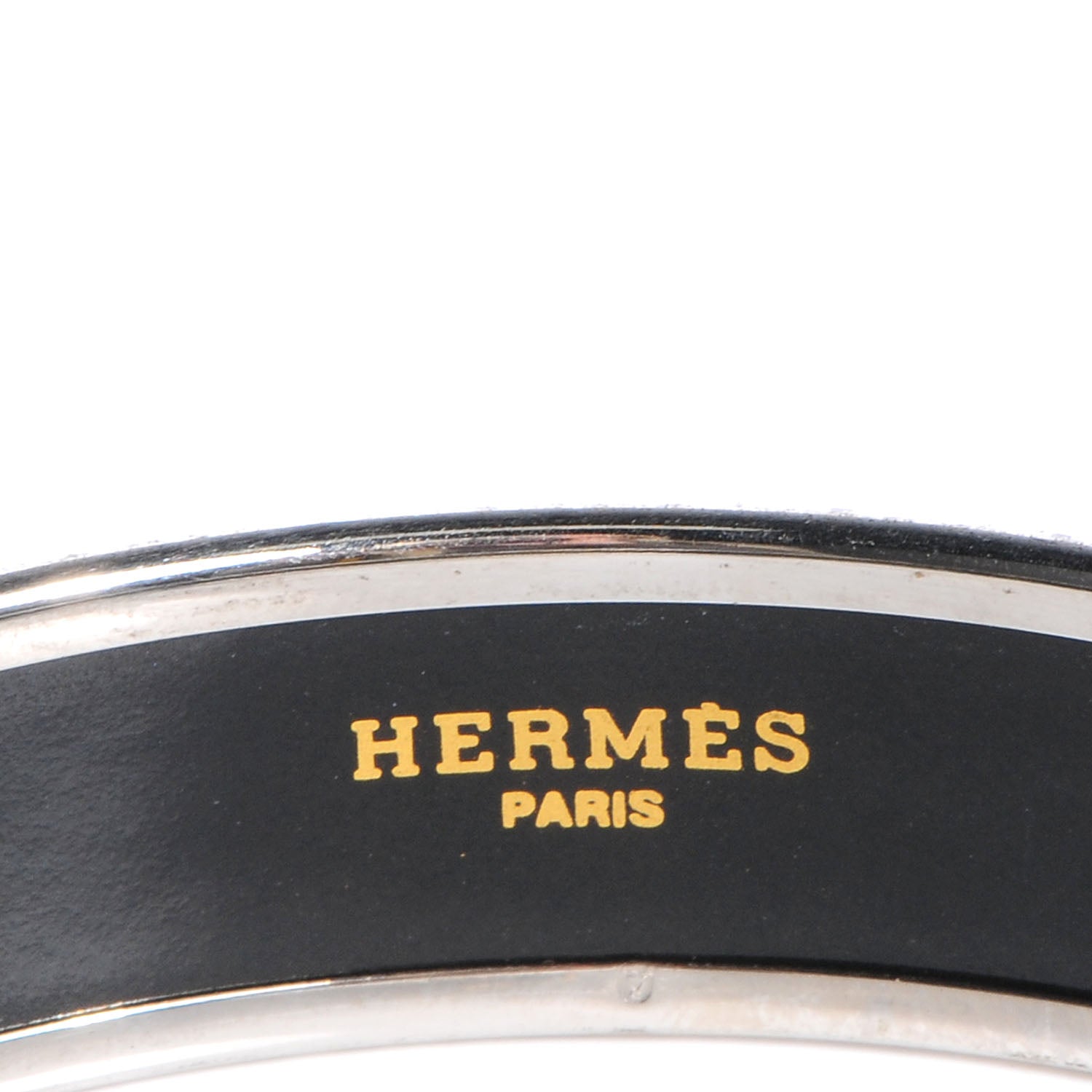 Hermes Enamel Printed Handwriting Medium Bracelet Purple 70 4 of 6