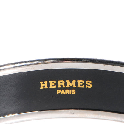 Hermes Enamel Printed Handwriting Medium Bracelet Purple 70 4 of 6