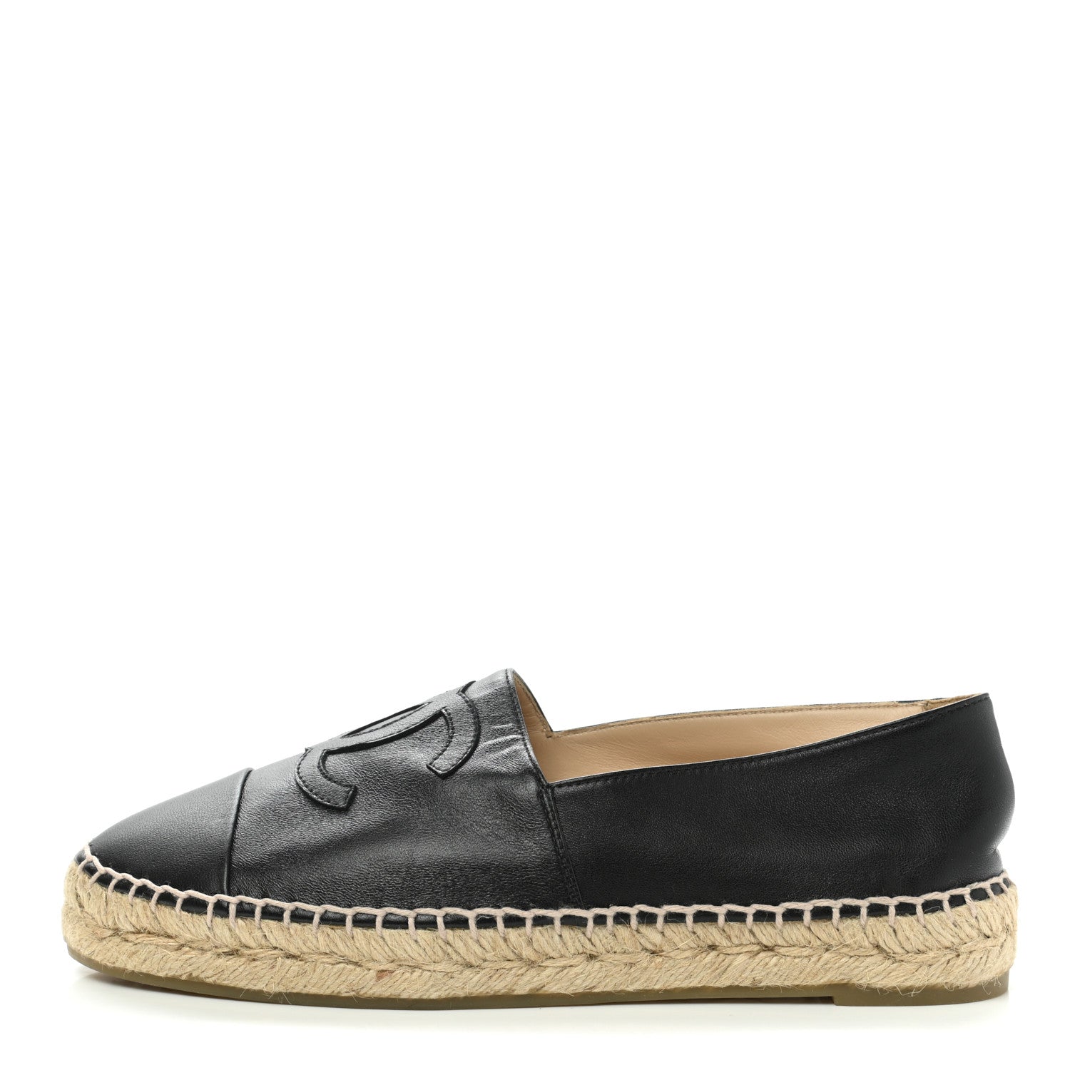 Chanel Lambskin CC Espadrilles 39 Black 1 of 11