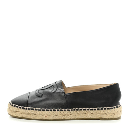 Chanel Lambskin CC Espadrilles 39 Black 1 of 11