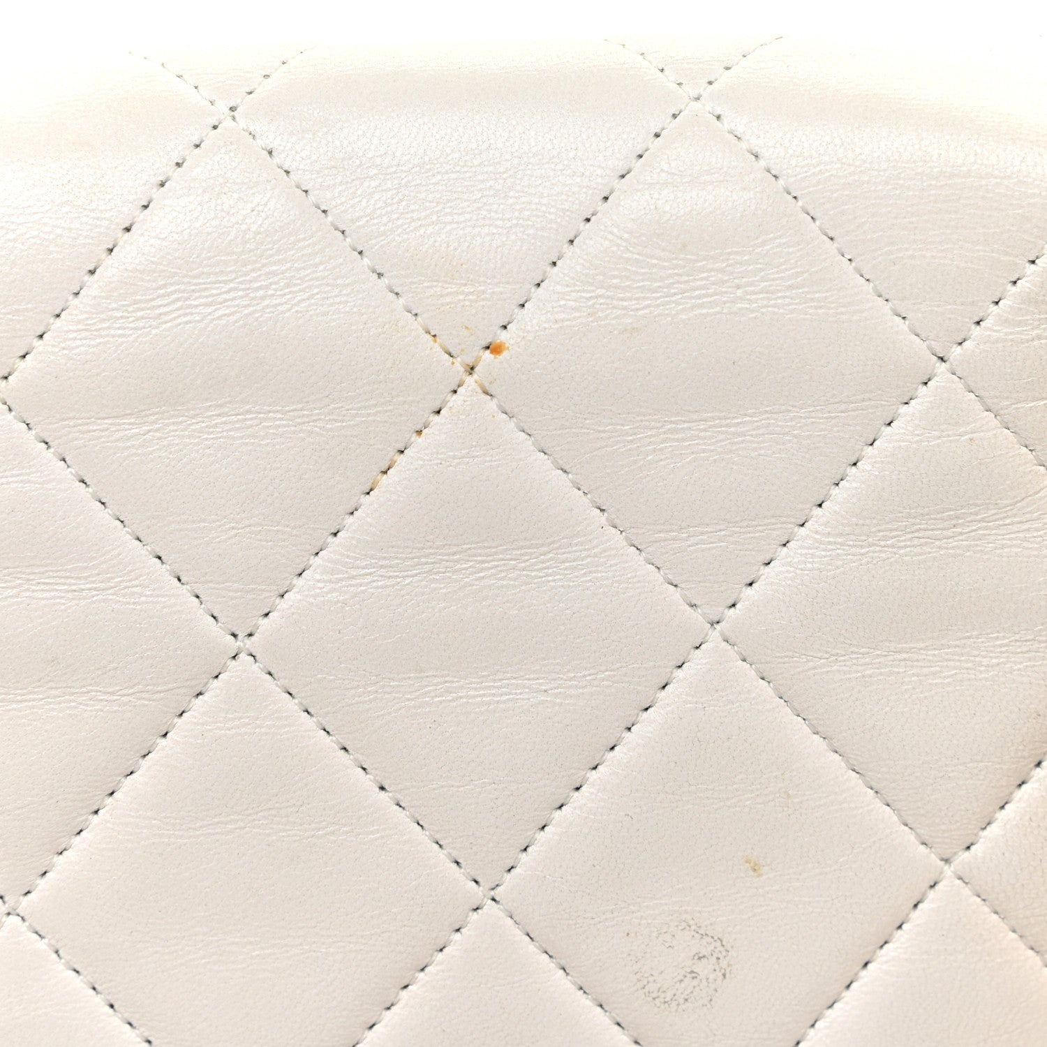 Chanel Lambskin Quilted Medium Single Flap White 15 of 24