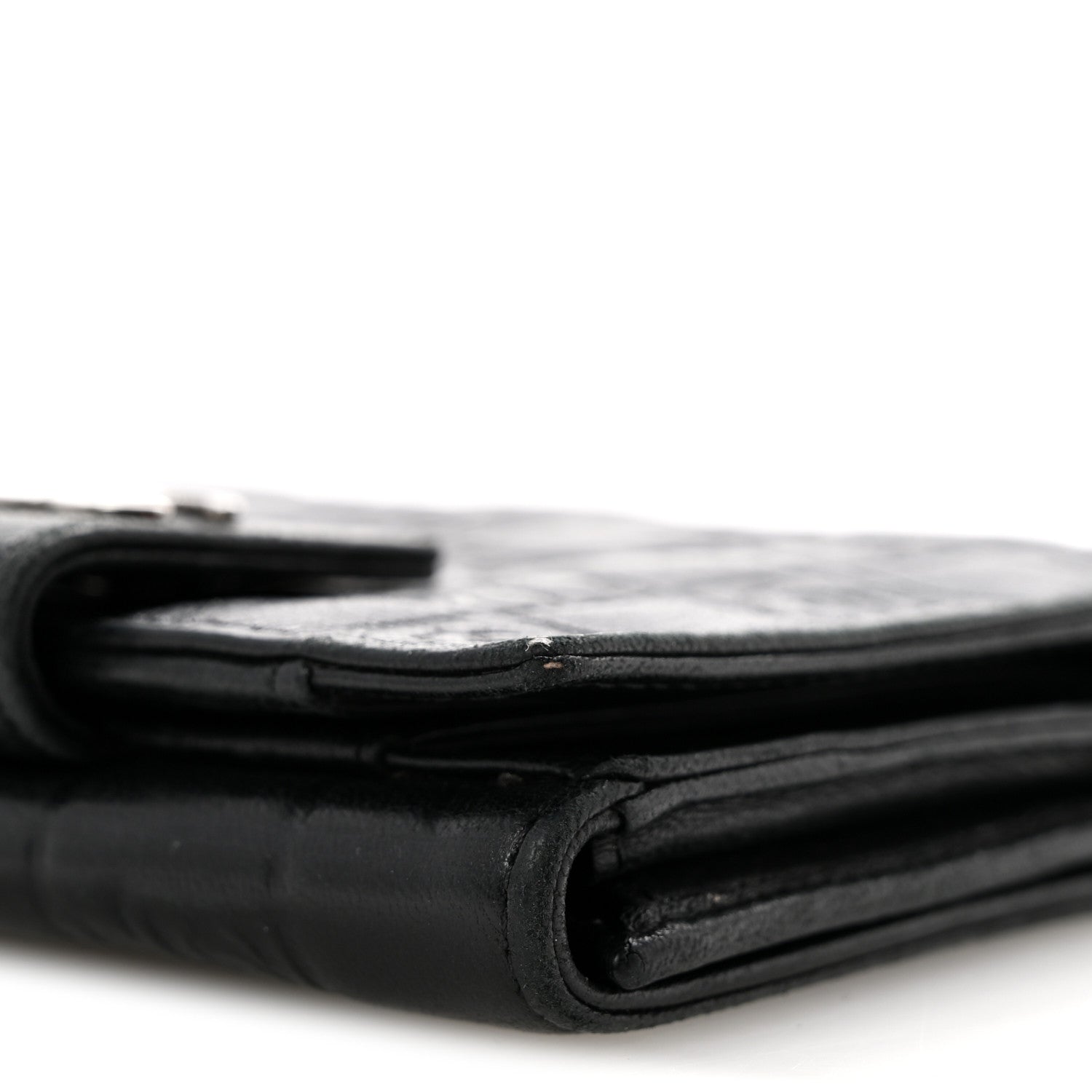 Chanel Calfskin Lucky Symbols Compact French Flap Wallet Black 11 of 12