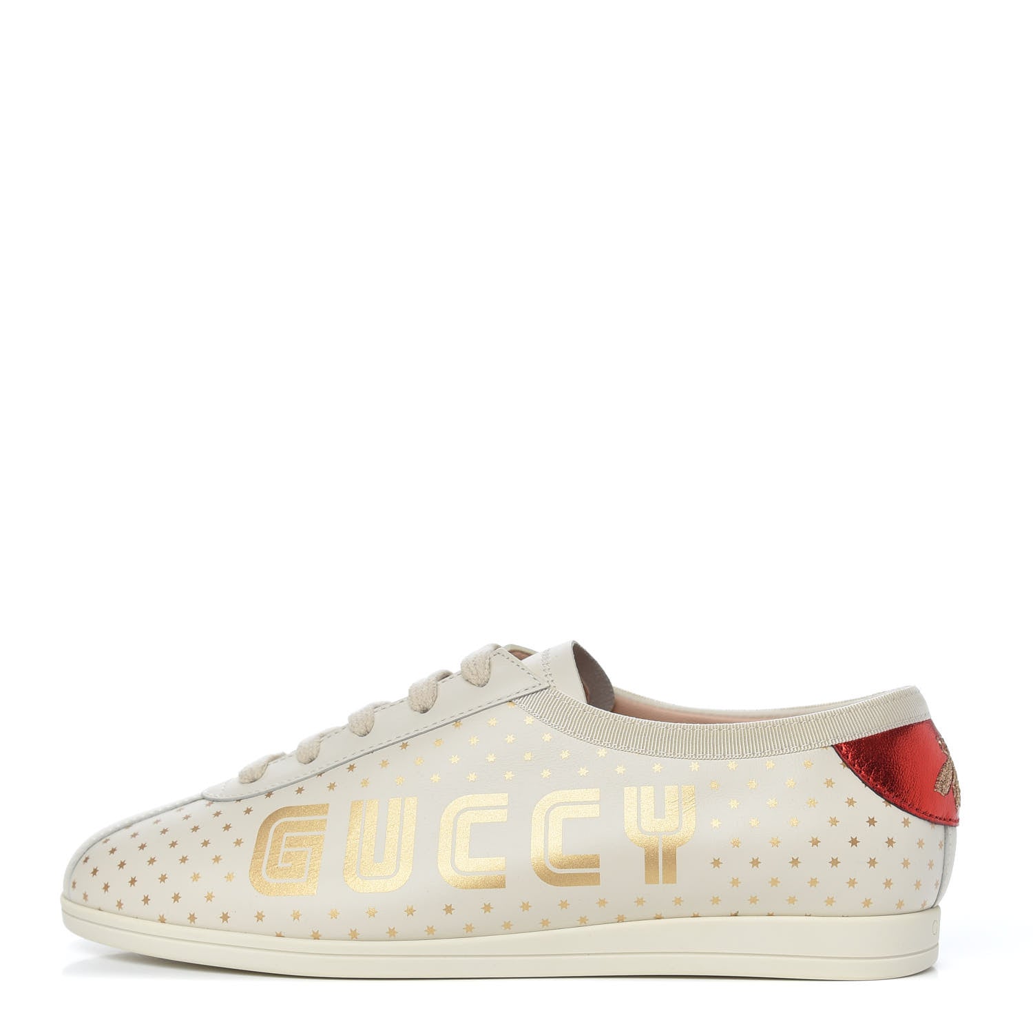 Gucci X SEGA Calfskin GUCCY Stars Womens Falacer Sneakers 36 White 1 of 9