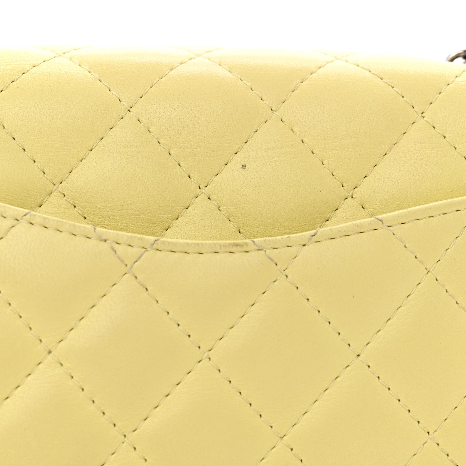 Chanel Lambskin Quilted Mini Square Flap Light Yellow 12 of 14