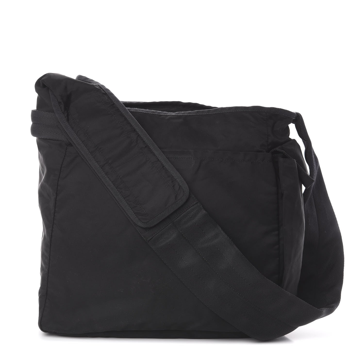 Prada Nylon Flat Messenger Bag Black 1 of 8