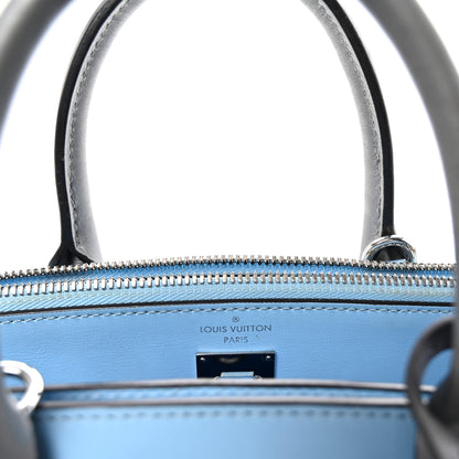 Louis Vuitton Calfskin City Steamer PM Silver Blue 6 of 9