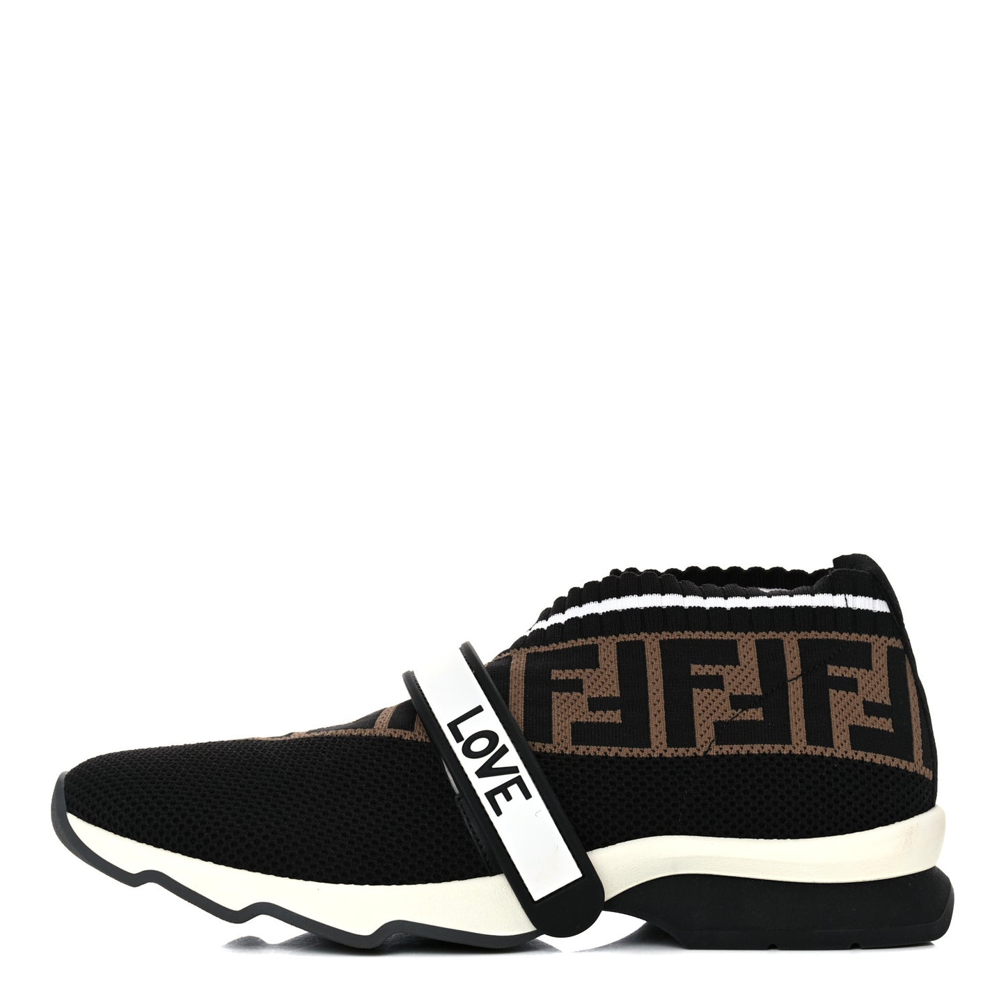 Stretch Yarn FF Stiff Band Rockoko Sneakers 41 Black White Tobacco