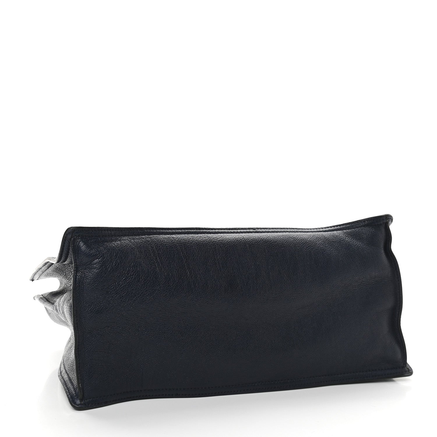 Prada Glace Calfskin Etiquette Shopping Bag Black Astrale 4 of 11