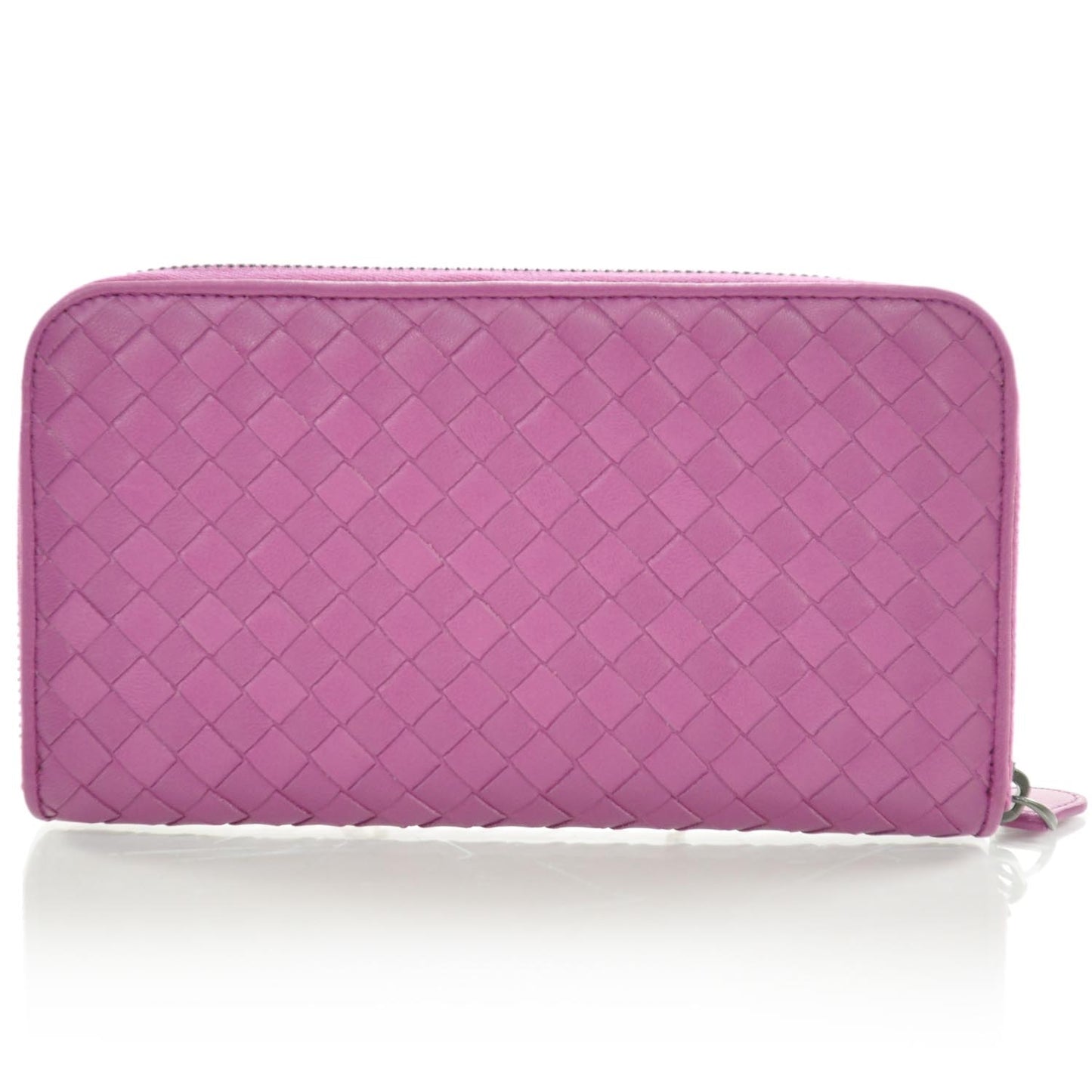 Nappa Intrecciato Zip Around Wallet Ametista