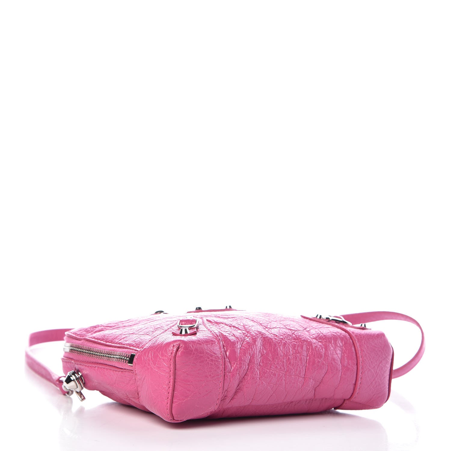 Balenciaga Agneau Arena Classic Silver Hardware XS Reporter Crossbody Rose Flamingo 4 of 8