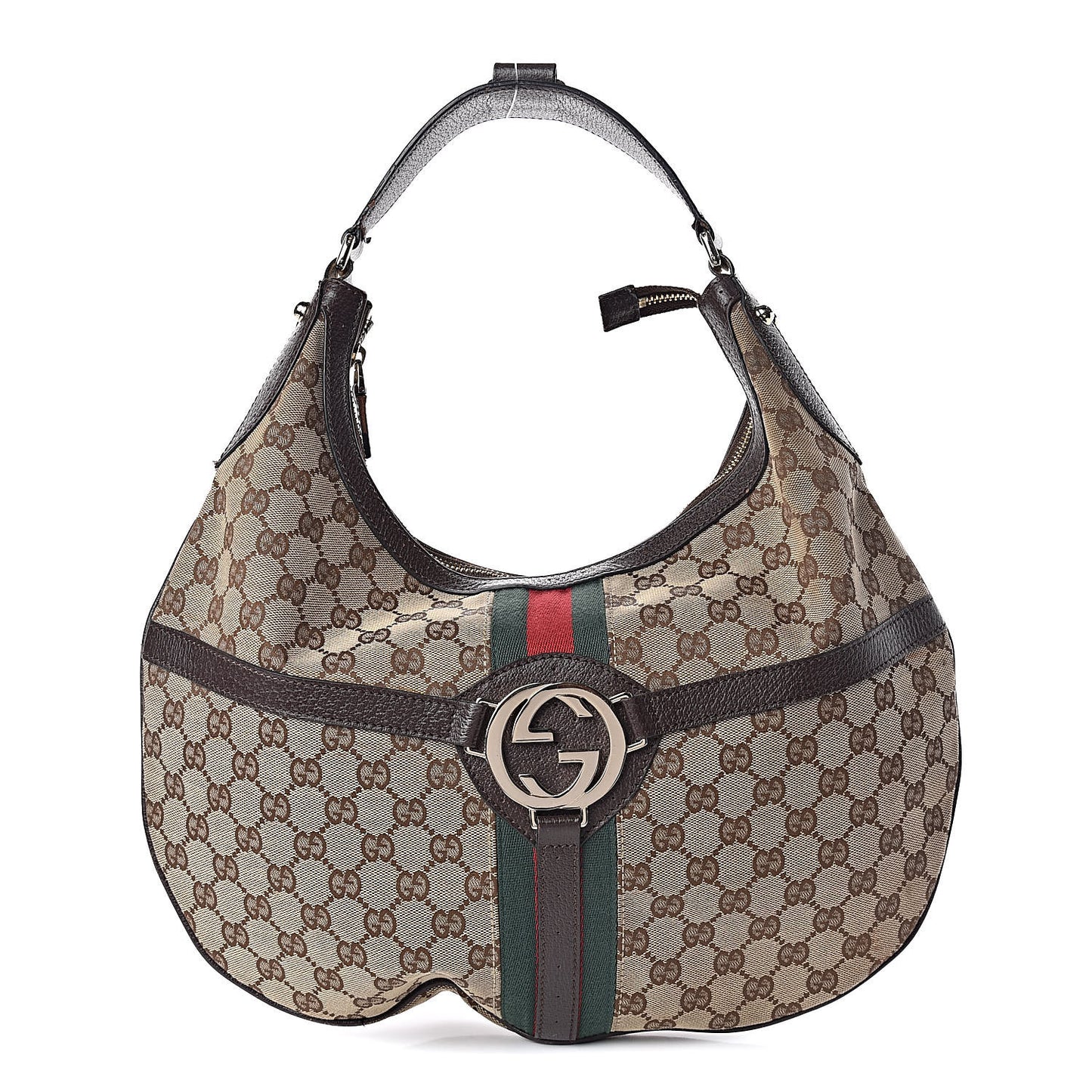 Monogram Web GG Reins Hobo Brown