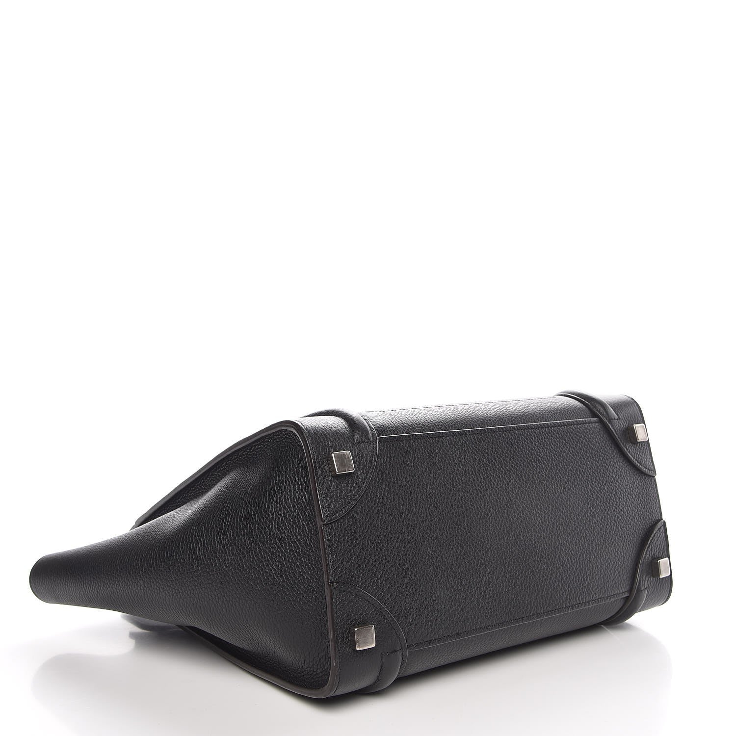 Celine Drummed Calfskin Micro Luggage Black 4 of 10