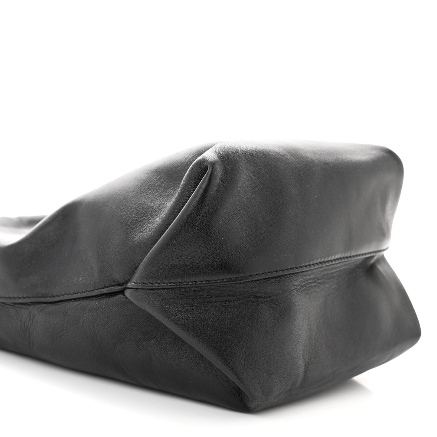 Lambskin Teddy Drawstring Bag Black