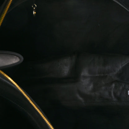 Chanel Calfskin Stitched XL Weekender Black 6 of 13