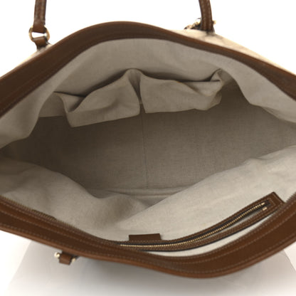 Gucci Monogram Medium Bree Zippered Tote Beige Tabacco 5 of 10