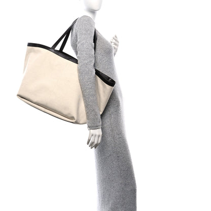 Bottega Veneta Canvas Nappa Intrecciato Large Flip Flap Tote Natural Fondant 2 of 10