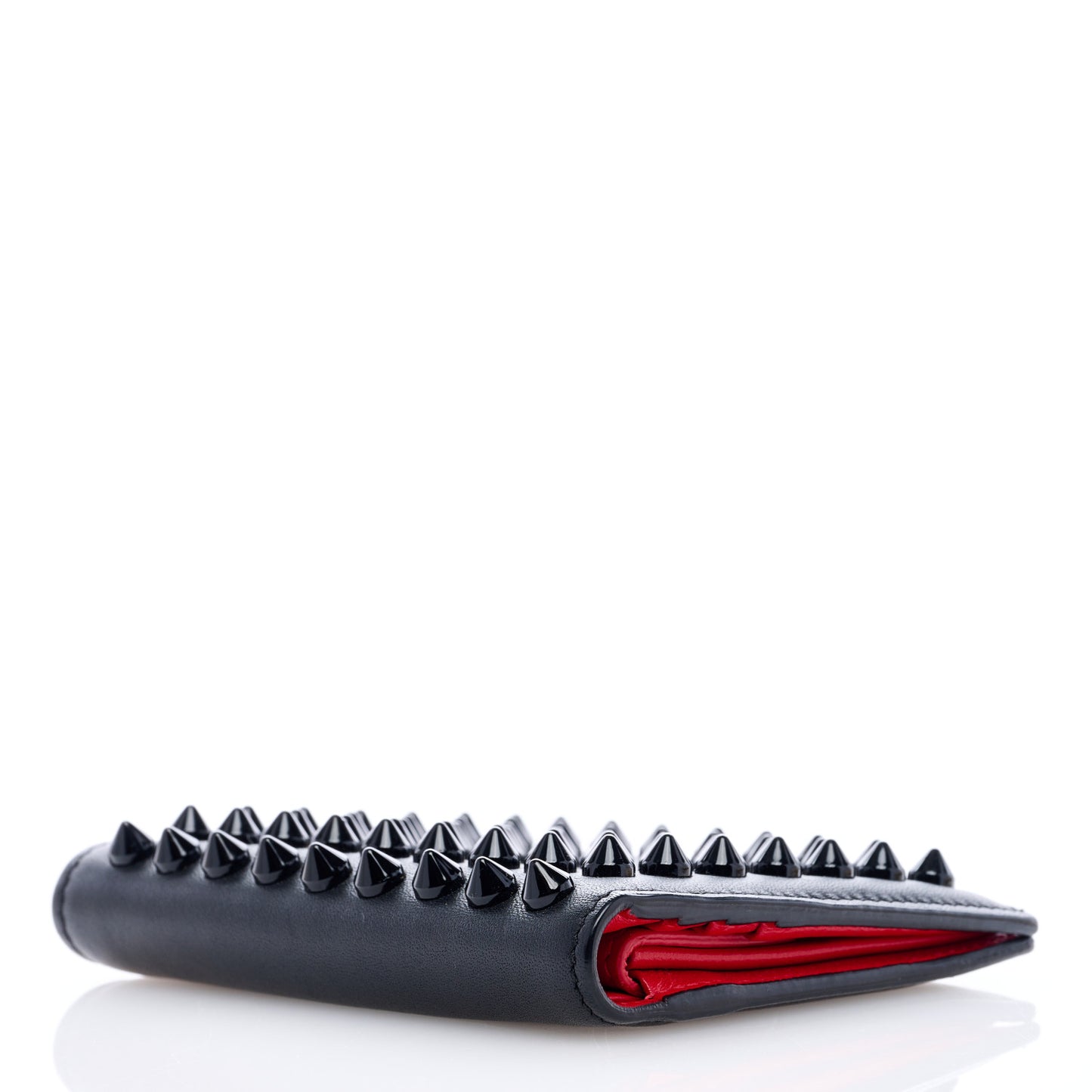 Calfskin Spiked Paros Wallet Black