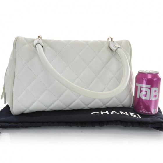 Chanel Caviar Quilted Large Timeless Bowler White 3 of 9