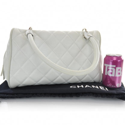 Chanel Caviar Quilted Large Timeless Bowler White 3 of 9