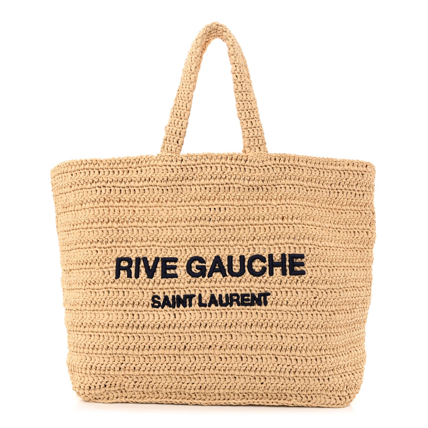 Saint Laurent Raffia Rive Gauche Tote Natural 1 of 11