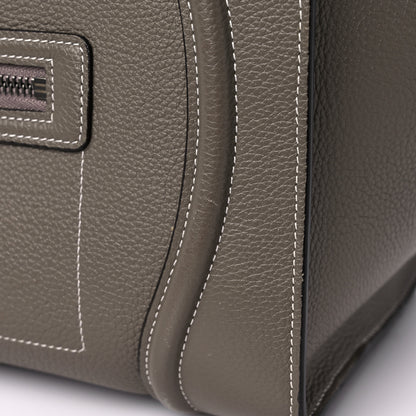 Celine Drummed Calfskin Mini Luggage Souris 15 of 17