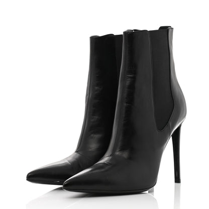 Balenciaga Shiny Sheepskin Pointed Toe Booties 40 Black 3 of 10