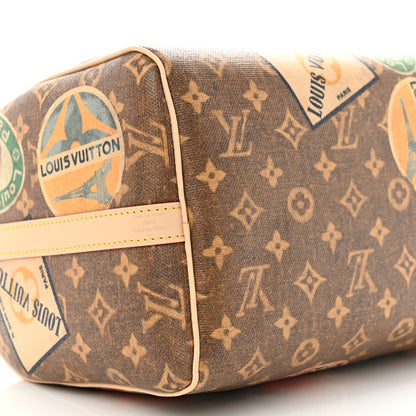 Louis Vuitton Monogram Hotel Labels Speedy Bandouliere 30 9 of 11