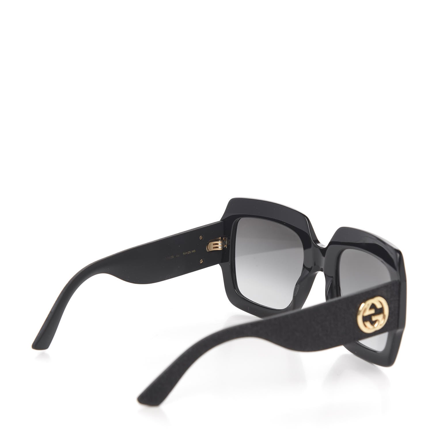 Gucci Square Frame Glitter GG0102S Sunglasses Black 4 of 8