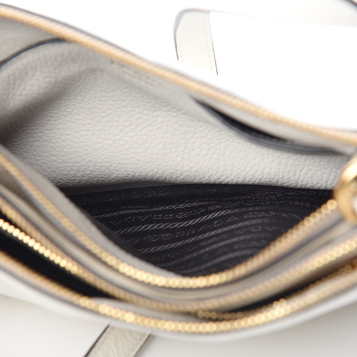 Prada Vitello Phenix Double Zip Crossbody Bag Bianco 6 of 11