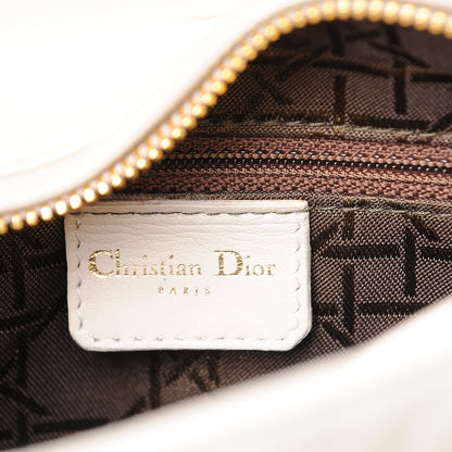 Christian Dior Lambskin Cannage Medium Lady Dior White 9 of 11