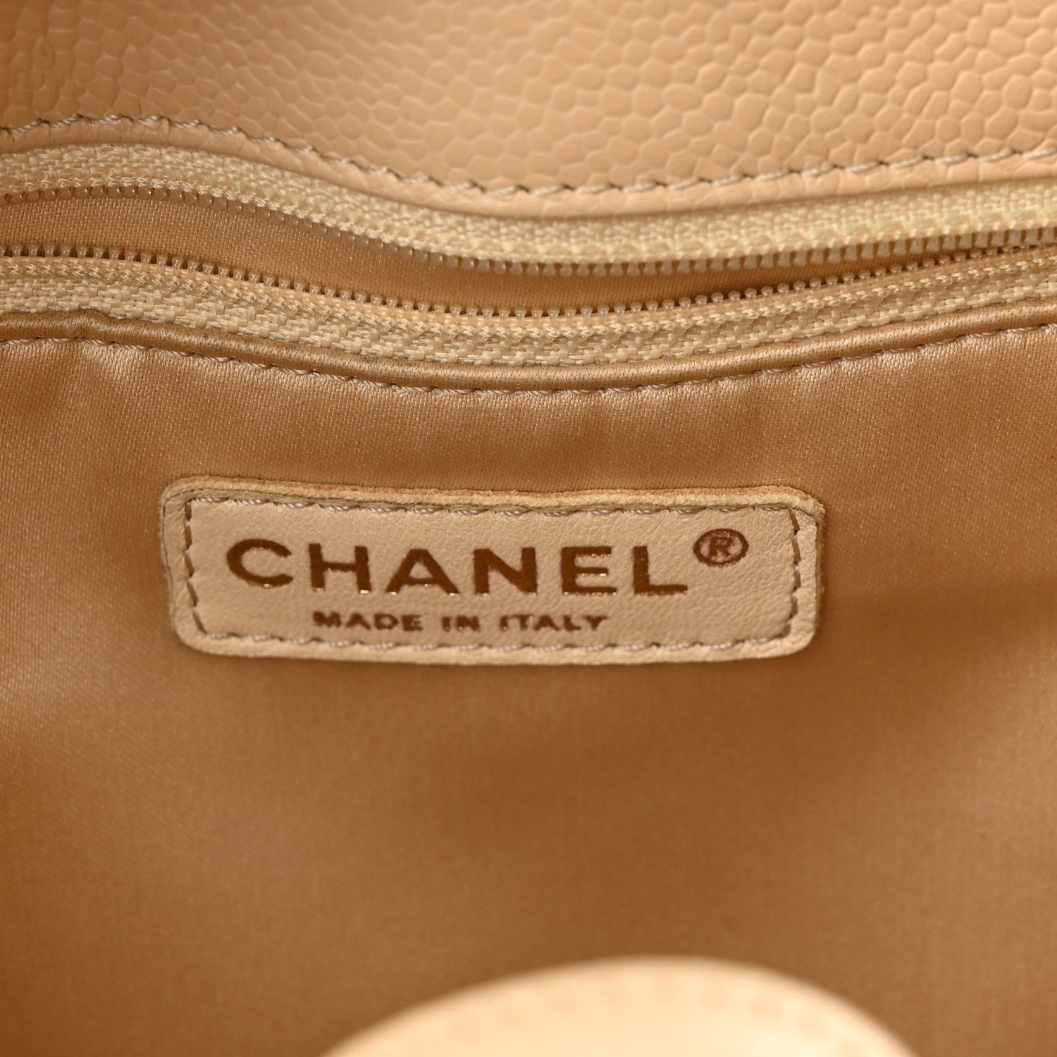 Chanel Caviar Quilted Petit Shopping Tote PST Beige Clair 6 of 10