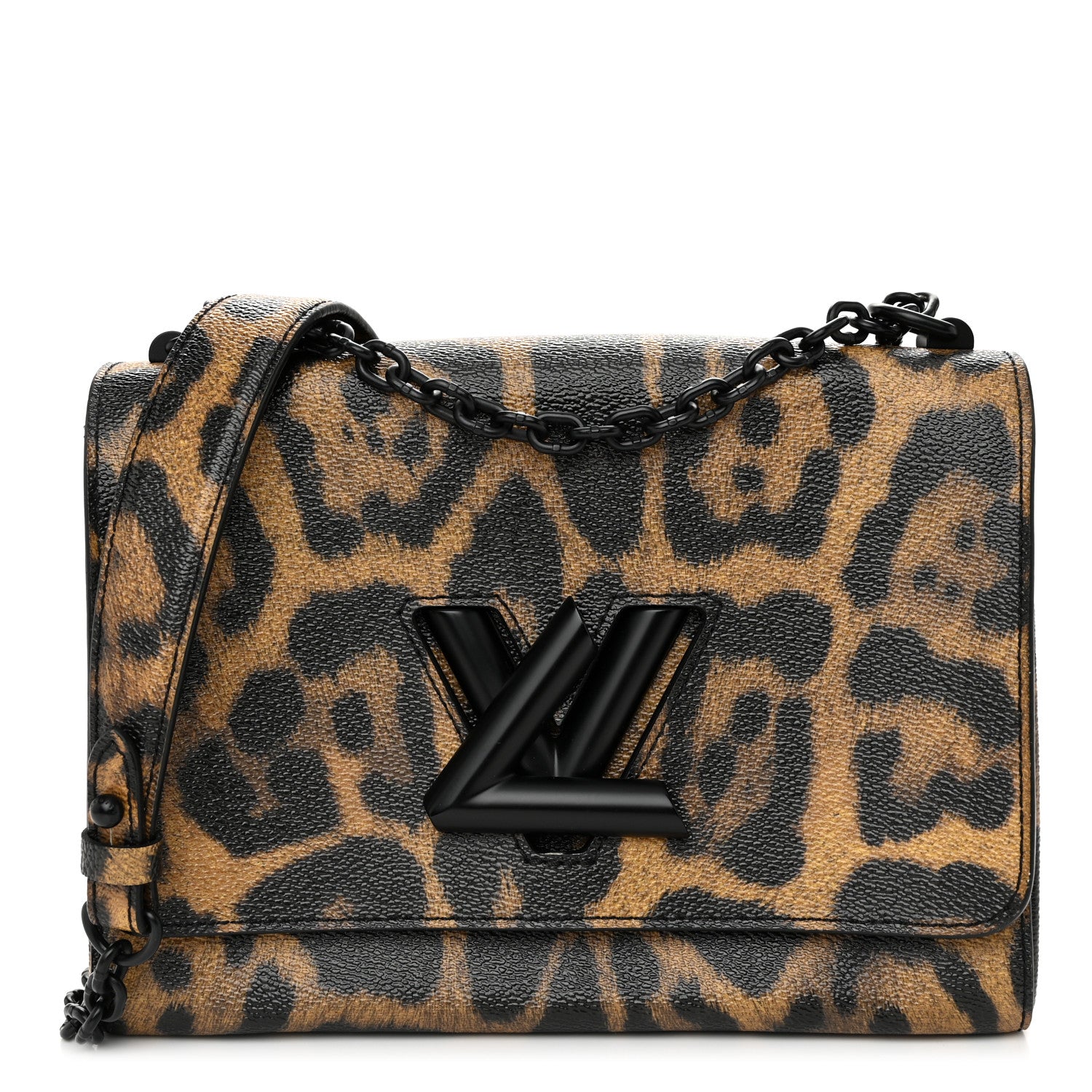 Louis Vuitton Calfskin Wild Animal Print Twist Shoulder Bag MM 1 of 13