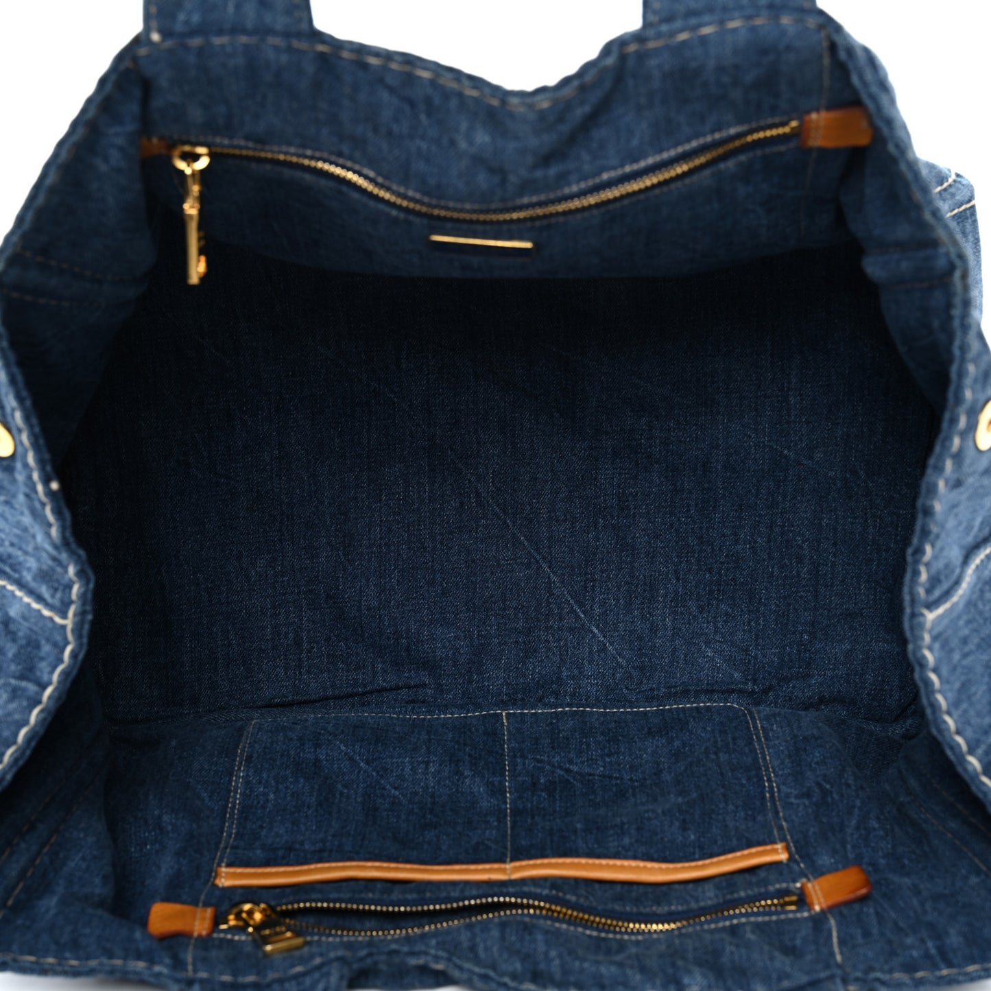 Denim Canapa Logo Tote Avio