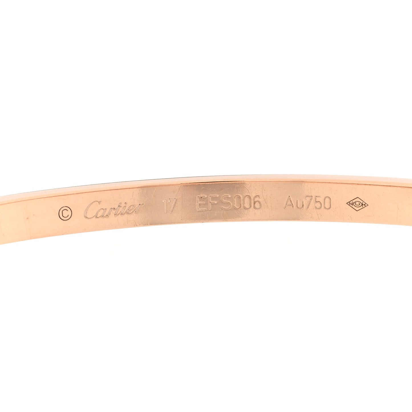 18K Pink Gold Small LOVE Bracelet 17