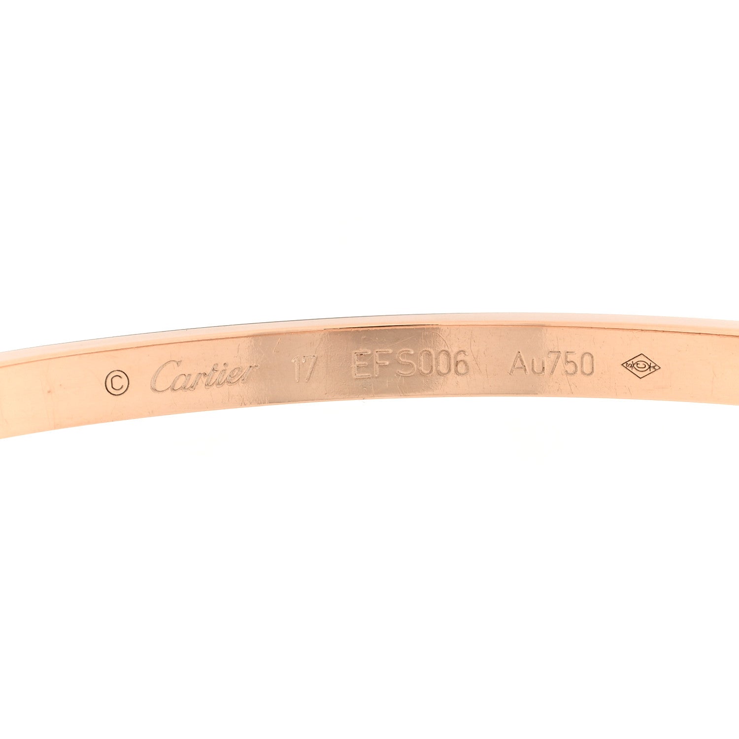 Cartier 18K Pink Gold Small LOVE Bracelet 17 3 of 5
