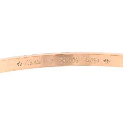 Cartier 18K Pink Gold Small LOVE Bracelet 17 3 of 5