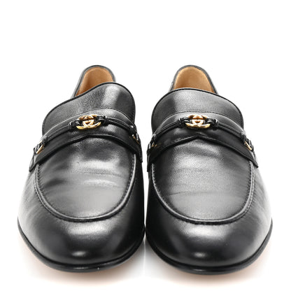 Gucci Calfskin Womens Interlocking G Horsebit Loafers 40 Black 3 of 10