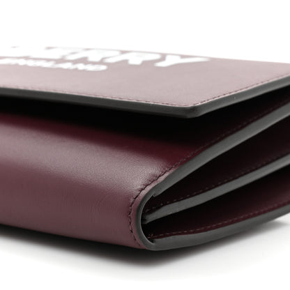 Burberry Calfskin Logo Hazelmere Wallet With Detachable Strap Deep Maroon 11 of 12
