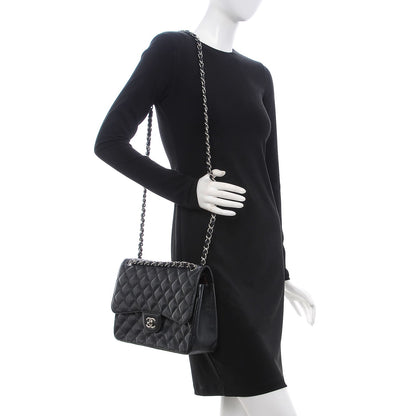 Chanel Caviar Quilted Jumbo Double Flap Black 2 of 12
