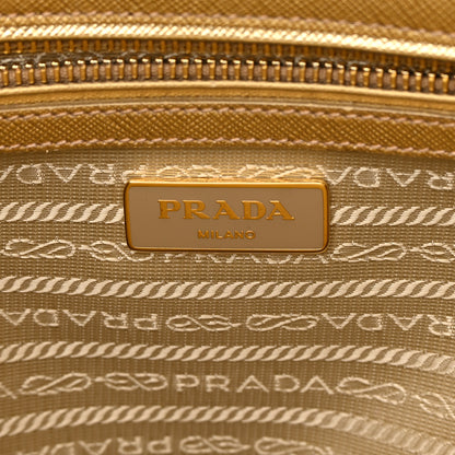 Prada Metallic Saffiano Small Galleria Double Zip Tote Platino 7 of 28