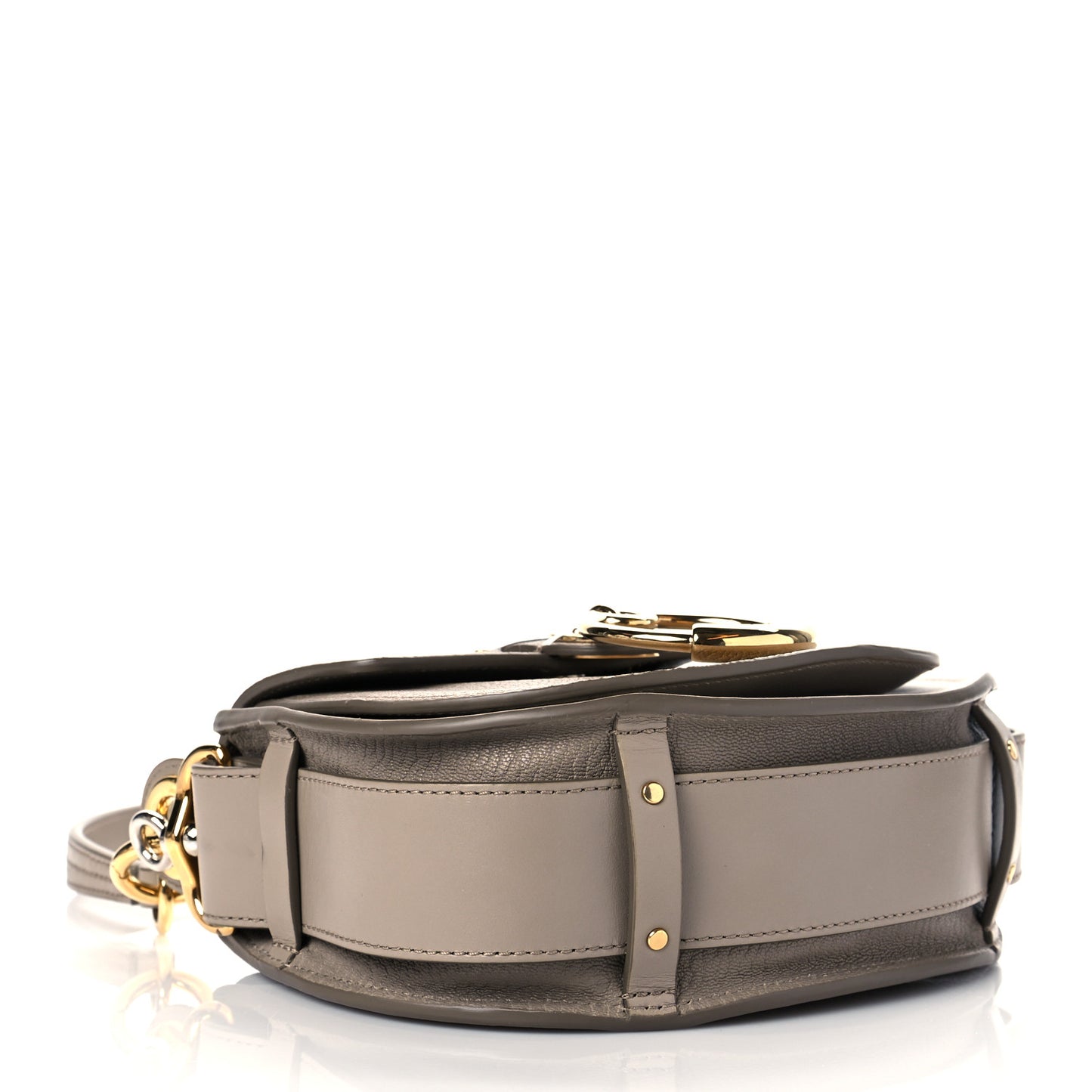 Grained Calfskin Small Tess Bag Motty Grey