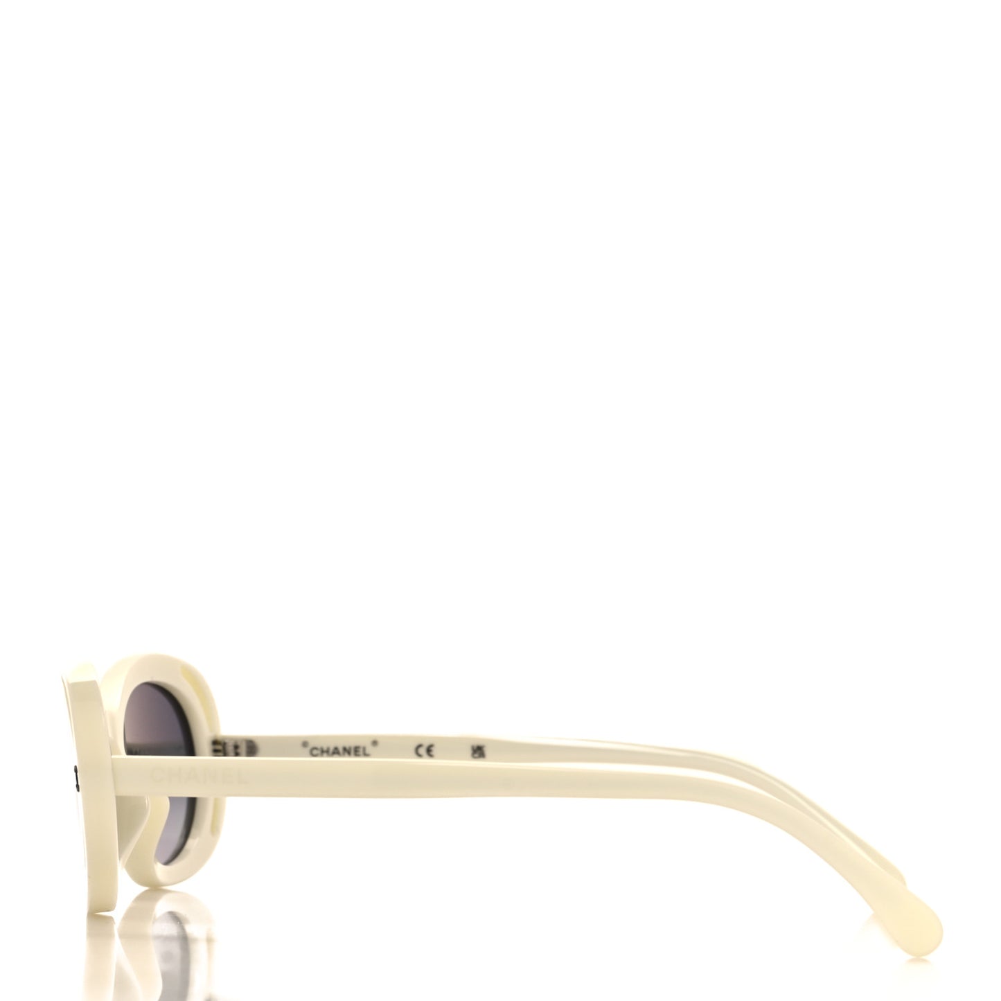 Acetate Oval Sunglasses 71571A White